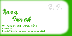 nora imrek business card