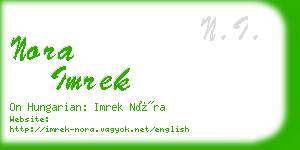 nora imrek business card